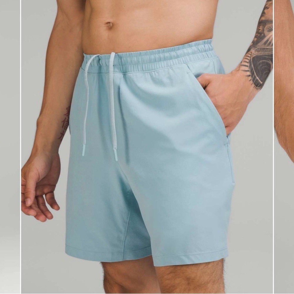 Lululemon Pace Breaker Linerless Short 7" Cyan Blue Training Athletic Gorpcore - Picture 2 of 11